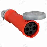 HUBBELL Pin and Sleeve Connector: Orange, 125/250V AC, Single Phase, 100 A, 3 Pole, 4 Wire (MPN HBL4100C12W). Key specifications — Brand: HUBBELL.