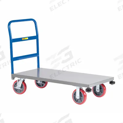 LITTLE GIANT Platform Truck: 3,600 lb, 60 in L x 24 in W x 11 in H Deck, Solid, 12 ga Deck - Platform Trucks with Corner Bumpers