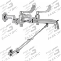 AMERICAN STANDARD Straight Service Sink Faucet: Wall, Centerset, Brass, Chrome, 2.2 gpm Flow Rate (MPN 8355101.002). Key specifications — Color/Finish: Chrome; Includes: Bucket Hook.