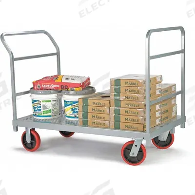 RAYMOND PRODUCTS Platform Truck: 2,400 lb, 54 in L x 30 in W x 8 1/2 in H Deck, Perforated - Flow-Through Platform Trucks