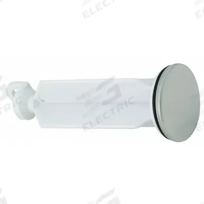 APPROVED VENDOR Drain Stopper: 1 3/8 in Overall Dia, Plastic, Chrome-Plated, Silver - Stoppers & Plugs for Sink Drains