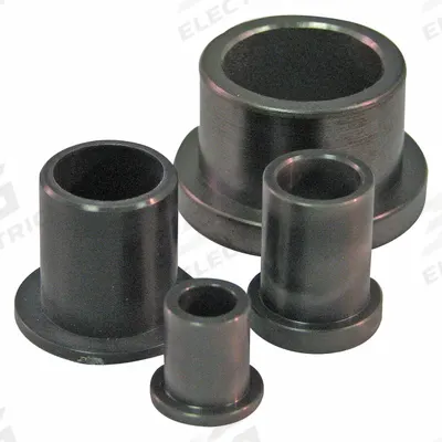 BUNTING BEARINGS Sleeve Bearing: MDS-Filled Nylon, 3/8 in Bore, 5/8 in OD - Wear-Resistant Plastic Flanged Sleeve Bearings
