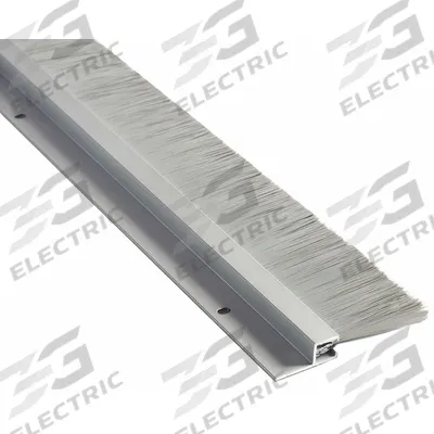 NATIONAL GUARD Door Sweep: Brush Insert, Aluminum, 36 in Lg, 3 1/8 in Wd - Door Sweeps