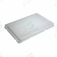 CAPLUGS 384-Well Microplates: Non-Sterile, 384 Wells, 0.112 mL, 85 mm Dia, Square (MPN 290838808FE1). Key specifications — Brand: CAPLUGS; Body Color: Natural; RNase/DNase Free: No; Well Shape: Square; Material: Polypropylene Copolymer.