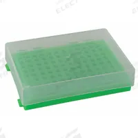 Tube Rack: 3 1/2 in Overall Wd, 1 1/4 in Overall Ht, 5 in Overall Lg, Polypropylene, Green, Benchtop (MPN HS23461D). Key specifications — Material: Polypropylene; Mounting Location: Benchtop; Color: Green; Product Type: Test Tube Rack; Total Holding Capacity: (96) Wells; Brand: HEATHROW SCIENTIFIC.