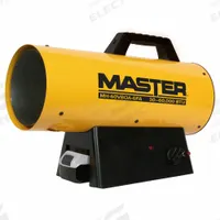 MASTER Portable Gas Torpedo Heaters: 60,000 BtuH Heating Capacity Output, 1,500 sq ft Heating Area (MPN MH-60VBOA-GFA). Key specifications — Brand: MASTER; Key Features: Built-In Thermostat; Overall Dimensions - H x W x D: 26 in x 9 in x 15 in.