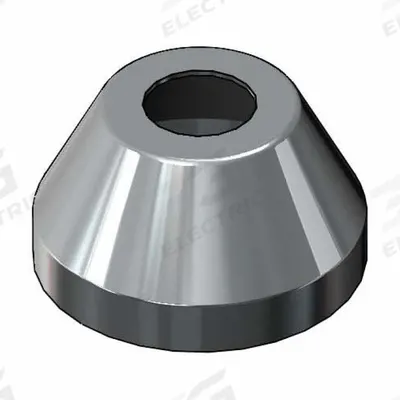T&S BRASS Escutcheon: For T&S Brass Faucets Series, Brass, Chrome Finish - Faucet Escutcheons