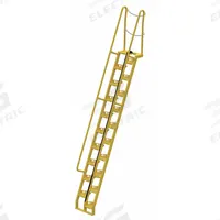 VESTIL Alternating Tread Stairs: 15.5 ft Overall Ht, Steel, 350 lb Load Capacity, Perforated (MPN ATS-12-68). Key specifications — Color: Yellow; Brand: VESTIL.