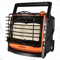 HEAT HOG Portable Gas Floor Heater: 18,000 BtuH Heating Capacity Output, 450 sq ft Heating Area (MPN HH-18SLN-A). Key specifications — Fuel Consumption: 0.84 lb/hr; Overall Dimensions - H x W x D: 14-1/4 in x 14 in x 11-1/2 in; Brand: HEAT HOG.
