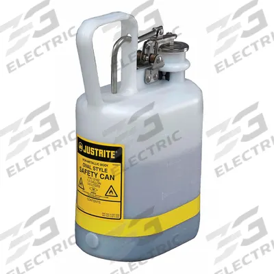 JUSTRITE Type I Safety Can: For Use With Flammables, 1 gal Capacity, Polyethylene - Flammable Liquids Safety Cans