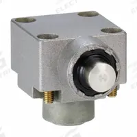 TELEMECANIQUE SENSORS Limit Switch Head: Plunger, Side (MPN ZCKE63). Key specifications — Compatible with Series: XCKJ; Actuator Location: Side; Brand: TELEMECANIQUE SENSORS; Action: Momentary.