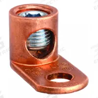 BLACKBURN Wire Connector: 8 AWG – 1/0 AWG Wire Sizes, 21/64 in Stud Size, Unplated Copper Lug Body (MPN L125BB). Key specifications — Brand: BLACKBURN; For Wire Material: Copper; Maximum Stranded Copper Wire Size: 1/0 AWG; Minimum Stranded Copper Wire Size: 8 AWG; Lug Material: Unplated Copper.
