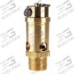 CONRADER Safety Valve: Soft Seat, 1 in (M)NPT Inlet (In.), 1 in (F)NPT Outlet (In.), Brass, Silicone (MPN SRV765-1-275SST). Key specifications — attr291993: Soft Seat; attr291998: Brass; attr292007: Silicone; attr292009: Brass; attr294753: CONRADER.