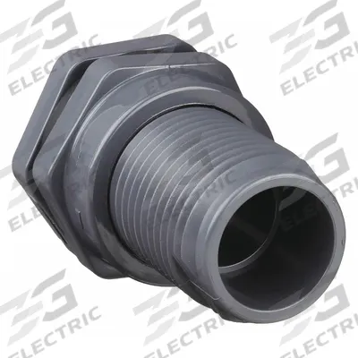 HAYWARD Bulkhead Tank Fitting: PVC Body, 1 in Female Socket Inside - PVC Through-Wall Fittings