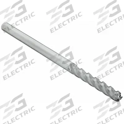 APPROVED VENDOR Ball End Mill: Carbide, 4 Flute, 3/16" Mill Dia, 1" LOC, 4" OAL (MPN 229-001015) - General Purpose Carbide Ball End Mills