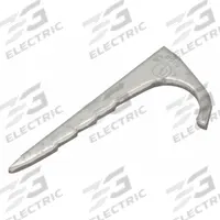 RACO Nail Strap: Steel, Galvanized, 1 in Trade Size / Wire Range (MPN 2254). Key specifications — Manufacturer Part Number: 2254; Compatible Conduit Trade Size: 1 in; Material: Steel; Finish: Galvanized; Color: Gray; For Use With: Armored; Flex; MC.