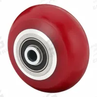 ALBION Caster Wheel: 4 in Wheel Dia., 2 in Wheel Wd, Polyurethane, 1,500 lb Load Rating, Aluminum (MPN AX0422808MAX). Key specifications — Brand: ALBION; Wheel/Tread Color: Red.