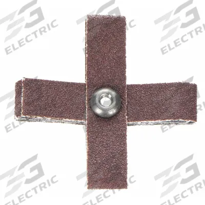 MERIT Cross Pad: 2 1/4 in W x 2 1/4 in L, #8-32 Eyelet, Aluminum Oxide, P80 Grit - General Purpose Cross Pads for All Materials
