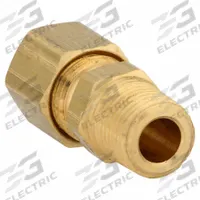 PARKER Compression Fitting Adapter: 1/4 in OD x 1/8 in Pipe Fitting Size, Compression x MNPT, 10 PK (MPN 68C-4-2). Key specifications — Brand: PARKER.