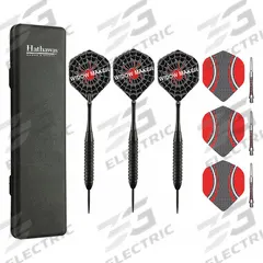 HATHAWAY Steel Tip Darts: Black/Red (MPN BG1055)
