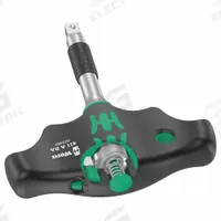 WERA Ratchet Screwdirver: Square Tip, 1/4 in Tip Size, 1 Tips, 1/4 in, 110 mm Overall Lg, Magnetic (MPN 05023460001). Key specifications — attr1205339: 1/4 in; attr1205303: WERA.