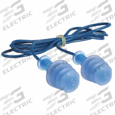 HOWARD LEIGHT BY PIP Ear Plugs: Flanged, 25 dB NRR, Metal-Detectable, Corded, Reusable, Blue - Flanged-Shaped Earplugs