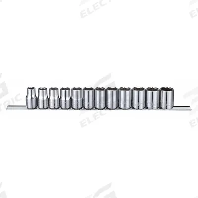WESTWARD Socket Set: 1/2 in Drive, 12 Piece, 6-Point, Metric - SAE & Metric Socket Sets