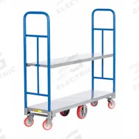 LITTLE GIANT Platform Truck: 2,000 lb, 48 in L x 16 in W x 10 in H Deck, Solid, 12 ga Deck, Smooth (MPN HE-1648-RS). Key specifications — Side Panel Type: No Side Panels; Brand: LITTLE GIANT; Color: Blue; Caster/Wheel Configuration: (4) Swivel.