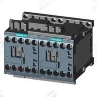 SIEMENS IEC Magnetic Contactor: Reversing, 3 Poles, 3NO Contacts, 7 A, 120V AC Coil (MPN 3RA23158XB301AK6). Key specifications — Brand: SIEMENS; Integrated Surge Suppression: No.