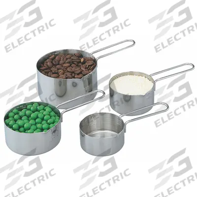 VOLLRATH Four-Piece Measuring Cup Set: Dry/Liquid, 0.25 C_0.5 C_1 C Capacity, Stainless Steel - Measuring Cup Sets