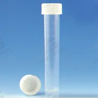 GLOBE SCIENTIFIC Test Tube: Test Tube, Polypropylene, 10 mL Capacity - mL, 0.34 oz Capacity - oz (MPN 6102C). Key specifications — Brand: GLOBE SCIENTIFIC; Graduated: Yes; Closure Color: White; Includes Closure: Yes; Body Color: White; Bottom Shape: Conical; Body Material: Polypropylene.