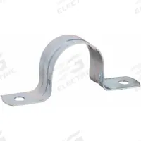 Conduit & Pipe Strap Clamp, Two-Hole: 1 in Trade Size, Steel, IMC/RMC (MPN 2234). Key specifications — Manufacturer Part Number: 2234; Color: Gray; Compatible Conduit Trade Size: 1 in; Compatible Conduit Type: IMC; RMC; Compatible Nominal Conduit/Pipe Size: 1 in; Compatible Pipe Size: 1 in; Finish: Electroplated.