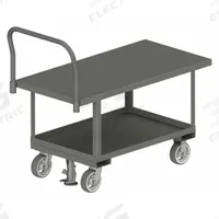 APPROVED VENDOR Platform Truck: 2,000 lb, 60 in L x 30 in W x 26 in H Deck, Solid, 12 ga Deck, Std (MPN WHPTFL30606MR95). Key specifications — Side Panel Type: No Side Panels; Brand: APPROVED VENDOR; Color: Gray; Caster/Wheel Configuration: (2) Swivel.