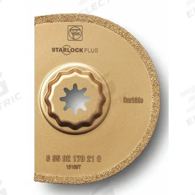 FEIN Oscillating Scraper Blade: 3 9/16 in Blade Wd, 3 9/16 in Blade Lg, Carbide Grit - Starlock Plus Mounted Blades