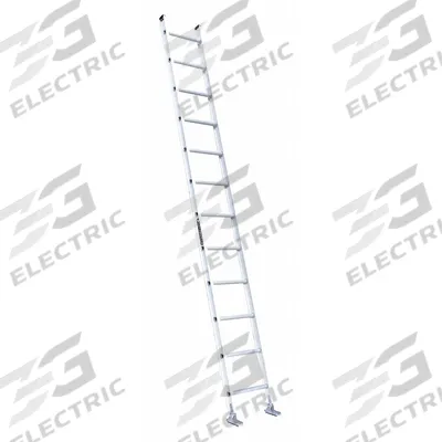 LOUISVILLE LADDER Straight Ladder: 12 ft Ladder Size, Aluminum, 300 lb Load Capacity - Lightweight Aluminum Straight Ladders
