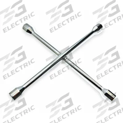 WESTWARD Lug Nut Wrench: 4 Wrench Heads, 11/16 in_3/4 in_13/16 in_7/8 in Wrench Head Size - 4-Way Lug Nut Wrenches