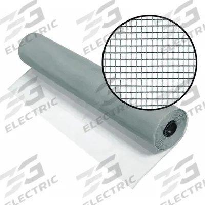 PHIFER Replacement Screen: Galvanized Steel, Gray, 18 x 14 Mesh Size, 4 ft Wd - Galvanized Steel Door and Window Screen