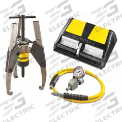 ENERPAC Hydraulic Puller Set: 24 ton Capacity with Attachments, 24 ton Cylinder Nominal Capacity (MPN GPS24A). Key specifications — attr98874: ENERPAC; attr96739: Gauge Adaptor Assembly; attr1177737: Air Pump.