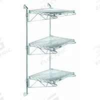 APPROVED VENDOR Wire Wall Shelf: 48 in x 14 in, 3 Shelves, 600 lb Load Capacity per Shelf, Direct (MPN GACB14-54-1448S). Key specifications — Mounting Mechanism: Direct; Material: Stainless Steel; Finish: Satin; Color: Silver; Brand: APPROVED VENDOR.