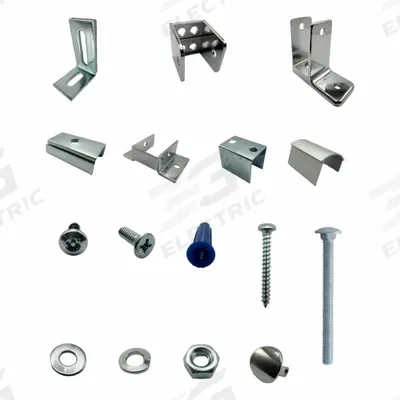 HADRIAN Headrail Free Standing Kit: Chrome Zamac - Brackets, Alcove Clips & Channels for Bathroom Partitions