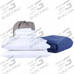 MARTEX Bedding Kit: Queen Compatible Mattress Size, Navy/White, EcoPure Polyester, Solid (MPN 1C51747). Key specifications — Color: White; Includes: Fitted Sheet.