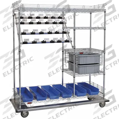 APPROVED VENDOR Specialized Medical Supply Cart: Steel, (2) Swivel/(2) Swivel with Brake - Specialized Medical Supply Carts