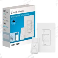 LUTRON In-Wall Smart Dimmer Switch Kit: Smart Dimmer Expansion Kit, White, Wireless, P-PKG1W-WH. Key specifications — Includes: Claro Wall Plates; Product Type: Smart Dimmer Expansion Kit; Brand: LUTRON; Manufacturer Part Number: P-PKG1W-WH; Color: White; Lighting Technology: Halogen, Incandescent.