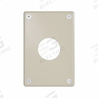 LEGRAND Wall Plate: Single Circular Opening, 1 Gang, Ivory - Tamper-Resistant Wall Plates