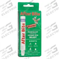 AFTER BITE Bite/Sting Relief: Ammonia/Glycerin/Sodium Bicarbonate/Water, Liquid, Pen, 0.5 oz Size (MPN 0006-1030). Key specifications — Purpose: Minor Skin Irritations Like Poison Ivy; Unit Package Type: Pen; Unitized: Bulk; Concentration: Sodium Bicarbonate: 5%; Manufacturer Part Number: 0006-1030; Alcohol Content: Alcohol Free; Active Ingredient: Glycerin; Brand: AFTER BITE.