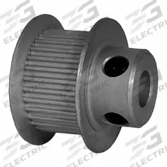 DAYTON Timing Pulley: Modified Curvilinear, Fixed, For GT Timing Belt Section, For 9 mm Belt Wd (MPN 30-2P09M6FA6). Key specifications — Brand: DAYTON; Finish: Clear Anodized; For Belt Series: Powerhouse®.