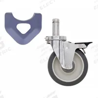 METRO Swivel/Brake Stem Caster: 5 in Caster Wheel Dia, Swivel with Brake, Polyurethane (MPN 5MPBXGSA). Key specifications — Caster Wheel/Configuration: Swivel with Brake; Caster Frame Material: Stainless Steel; Brand: METRO; Caster Wheel/Tread Material: Polyurethane; Caster Wheel Type: Tread on Core.