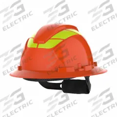 HEXARMOR Safety Helmet: Orange, No Graphics, Ratchet (4-Point), Ratchet, ABS, Side-Slots, Hexarmor (MPN 16-23009Y). Key specifications — Brand: HEXARMOR; Head Protection Graphics: No Graphics; Head Protection Suspension Type: Ratchet (4-Point); Head Protection Material: ABS; Accessory Mounting Options: Side-Slots; Head Protection Brand: Hexarmor; Suspension Adjustment Type: Ratchet; Color/Graphics Type: Solid.
