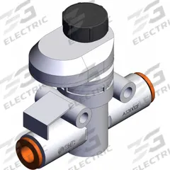 SMC Speed Controller: In-Line Fitting, Screw, 3/8 in Valve Body Size, 1/4 in Push to Connect Tube (MPN AS3002FS-07). Key specifications — attr947203: Brass/PBT; attr947205: SMC.