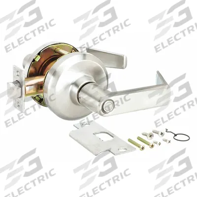DORMAKABA Door Lockset: Privacy Lever Locksets, Nickel, ADA Compliant